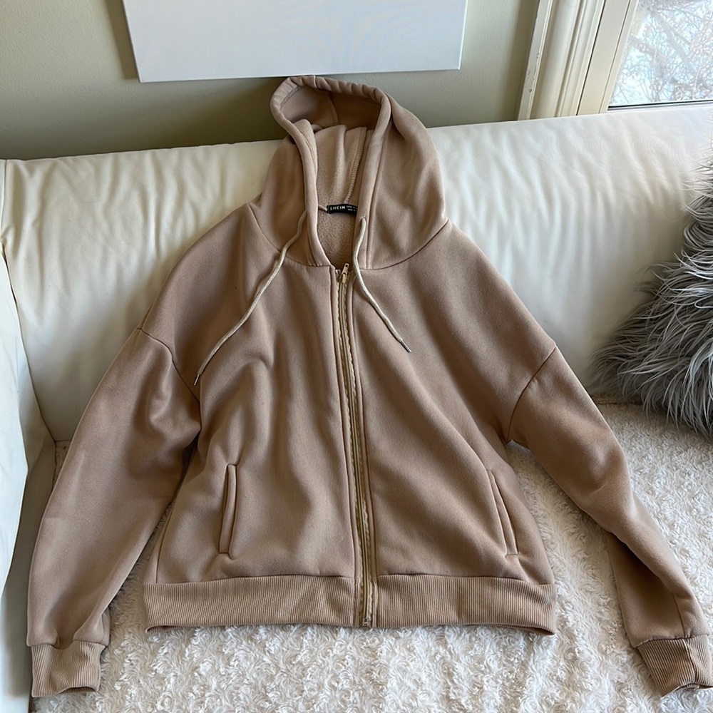 Tan SHEIN zip up